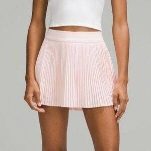 EUC Lululemon Varsity High-Rise Pleated Tennis Skirt Size 8 Strawberry Milkshake